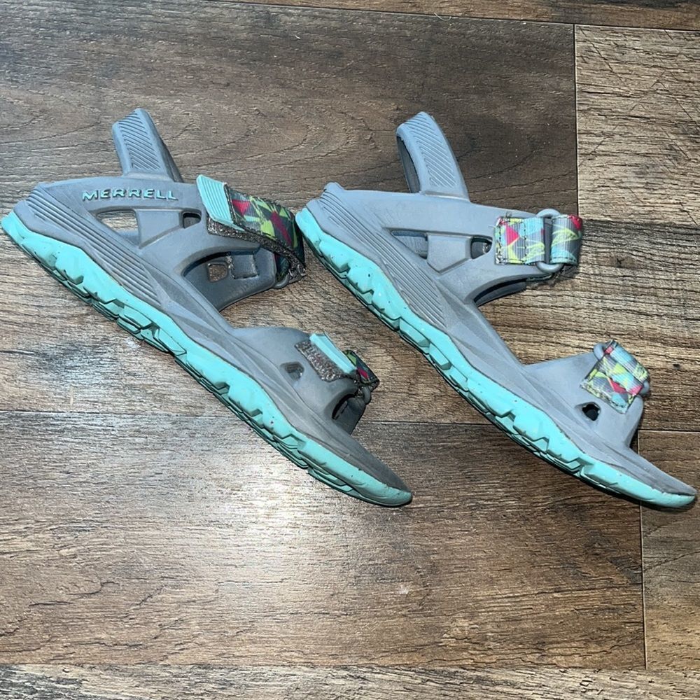 Merrell Hydro Drift Girls Grey/Multi Sandals - Picture 2 of 4